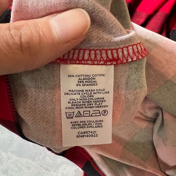 Red & Black Buffalo Plaid Turtleneck Top - Picture 6 of 6